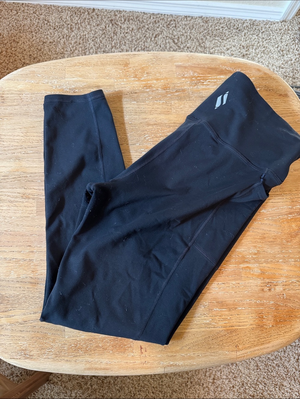 Skechers Black Active Leggings with Reflective Logo size large women’s